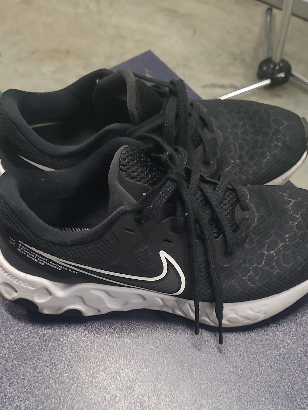 Nike Black with White Swoosh Athletic Shoes